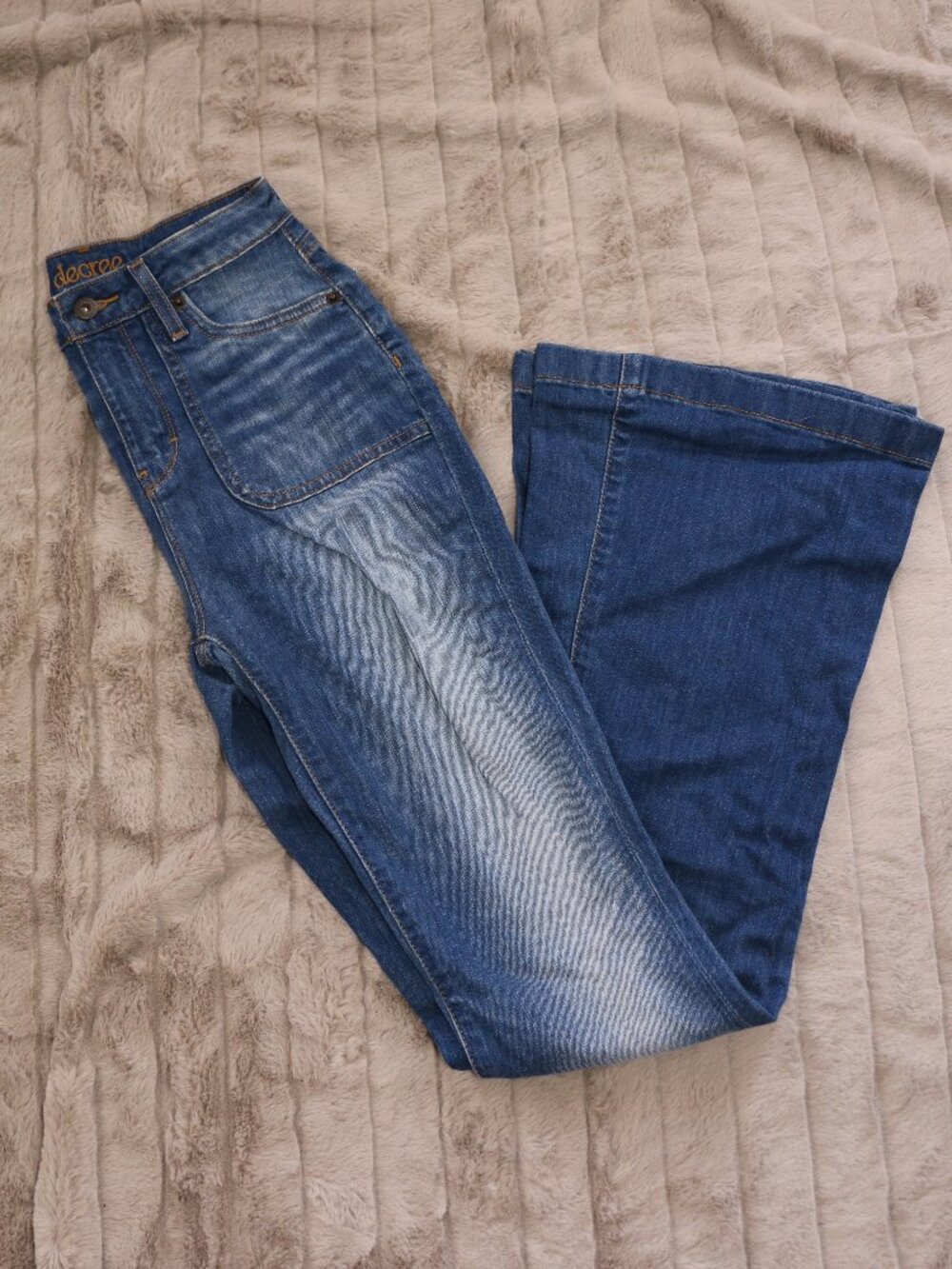 Decree Women’s Flare Leg Blue Jeans Size 1 31” Inseam 5 Pocket 👖💙